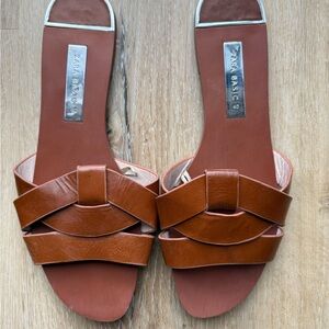 Zara Women's Tan Leather Sandals